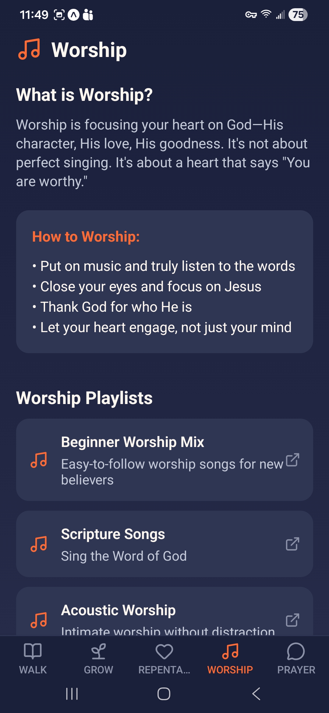 FireLife worship screen